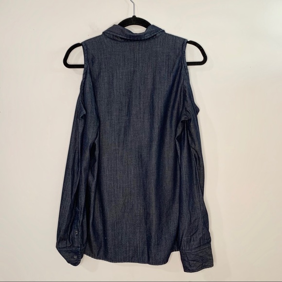 ADRIANO GOLDSCHMIED Cold Shoulder Denim Shirt - Picture 8 of 9